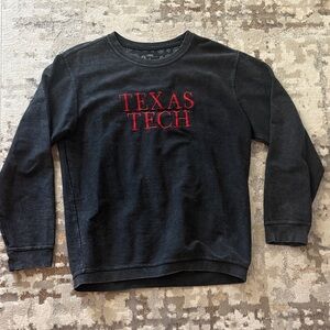 Distressed black/gray Texas Tech Sweatshirt